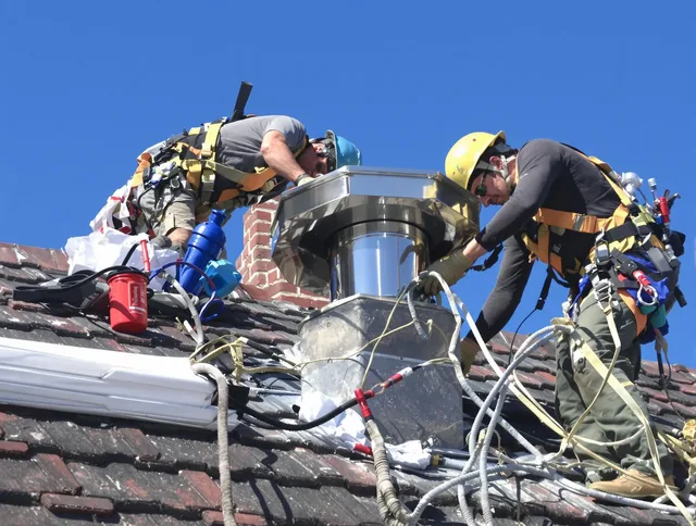 Protective chimney cap installed by Hacienda Heights Chimney Sweep in Hacienda Heights, CA