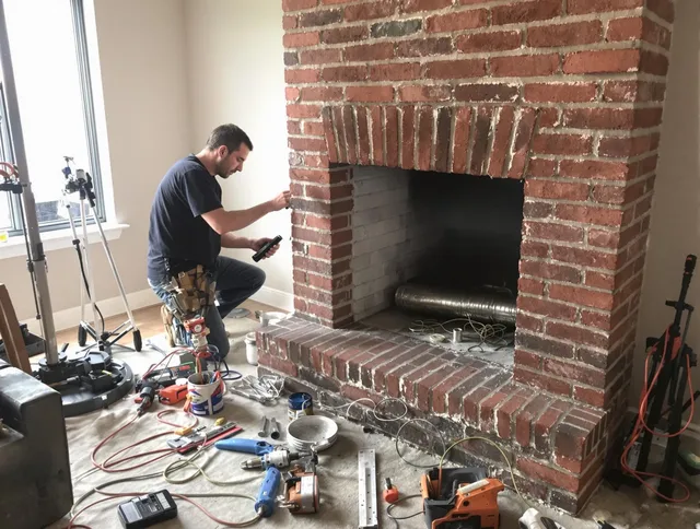 Hacienda Heights Chimney Sweep specialist finalizing chimney liner service in Hacienda Heights, CA