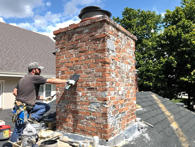 Completed chimney rebuild by Hacienda Heights Chimney Sweep in Hacienda Heights, CA