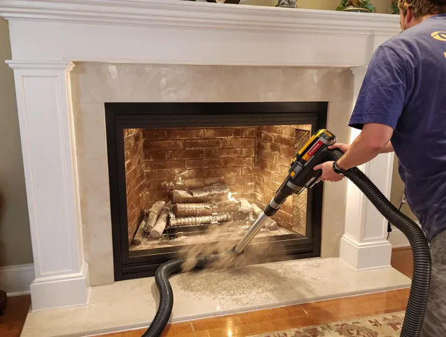 Fireplace cleaning performed by Hacienda Heights Chimney Sweep in Hacienda Heights, CA